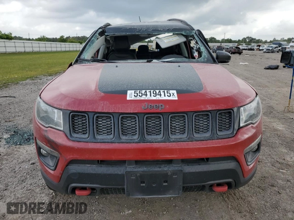 2020 Jeep Compass Trailhawk with VIN 3C4NJDDB7LT214691, listed as a Copart auction lot 55419415 with Not provided miles and Non repairable. Bid and sale history available at DreamBid. Image 5.