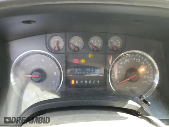 2009 Ford F-150 XL with VIN 1FTRW12869KB50968, listed as a Copart auction lot 55994985 with 243,144 mi miles and Salvage title. Bid and sale history available at DreamBid. Image 9.