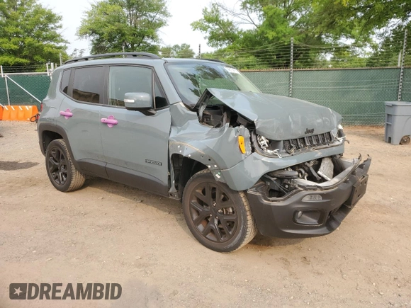 2017 Jeep Renegade Altitude with VIN ZACCJBBB7HPF03437, listed as a Copart auction lot 59815415 with 23,154 mi miles and Salvage title. Bid and sale history available at DreamBid. Image 4.