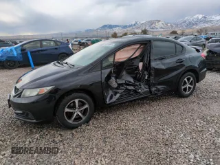 2015 Honda Civic Sedan SE with VIN 19XFB2F73FE119312, listed as a Copart auction lot 80914864 with 200,105 mi miles and Salvage Title. Bid and sale history available at carsss.com. Image 1.