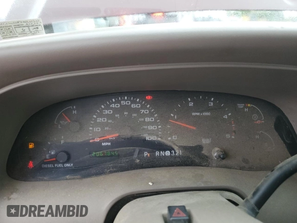 2004 Ford F-250 XL with VIN 1FTNW21P94EC61907, listed as a Copart auction lot 57840355 with 206,784 mi miles and Salvage title. Bid and sale history available at DreamBid. Image 9.