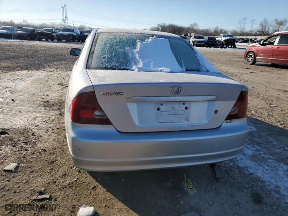 2002 Honda Civic LX with VIN 1HGEM21512L039800, listed as a Copart auction lot 41700005 with 85,772 mi miles and Salvage Title. Bid and sale history available at carsss.com. Image 6.