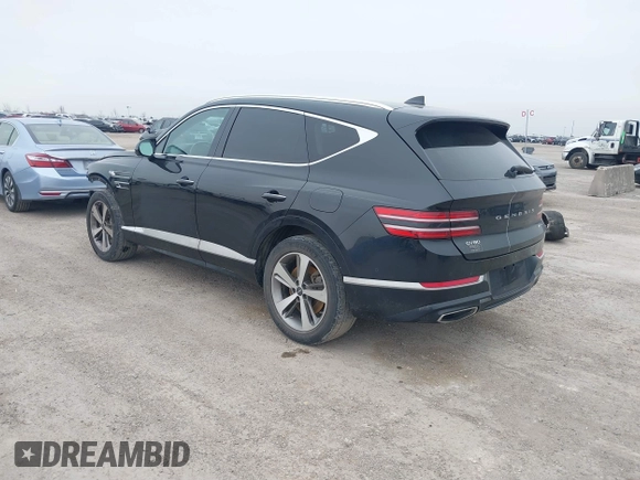 2021 Genesis GV80 with VIN KMUHCESC9MU063172, listed as a IAAI auction lot 41485442 with 69,590 mi miles and . Bid and sale history available at DreamBid. Image 3.