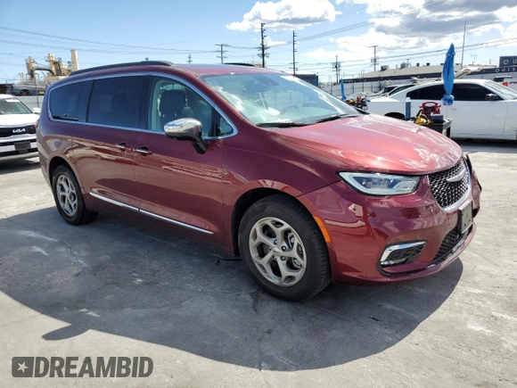 2023 Chrysler Pacifica Limited with VIN 2C4RC3GG9PR605377, listed as a Copart auction lot 51781805 with 7,606 mi miles and Salvage title. Bid and sale history available at DreamBid. Image 4.