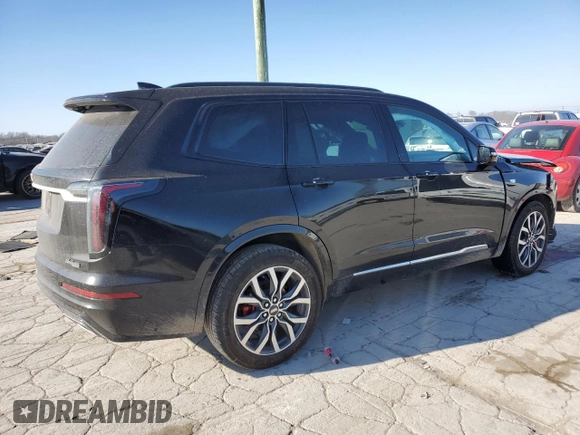 2024 Cadillac XT6 AWD Sport with VIN 1GYKPGRS8RZ717573, listed as a Copart auction lot 89100805 with 27,417 mi miles and Salvage Title. Bid and sale history available at carsss.com. Image 3.