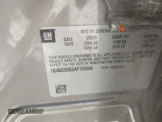 2010 Buick LaCrosse CXL with VIN 1G4GC5EG9AF155004, listed as a IAAI auction lot 42012790 with 164,014 mi miles. Bid and sale history available at carsss.com. Image 9.
