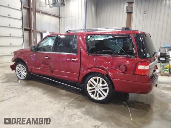 2015 Ford Expedition Max Platinum with VIN 1FMJK1MT9FEF17653, listed as a Copart auction lot 59364175 with 171,517 mi miles and Clean title. Bid and sale history available at DreamBid. Image 2.