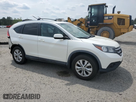2012 Honda CR-V EX-L with VIN 5J6RM4H74CL060607, listed as a Copart auction lot 52806065 with 132,045 mi miles and Salvage Title. Bid and sale history available at carsss.com. Image 4.