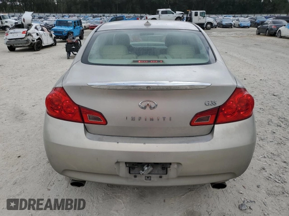 2008 Infiniti G35 Journey with VIN JNKBV61E28M212294, listed as a Copart auction lot 43658925 with 203,294 mi miles and Salvage Title. Bid and sale history available at DreamBid. Image 6.