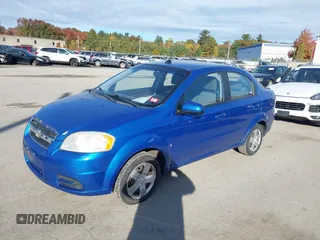 2009 Chevrolet Aveo 1LT with VIN KL1TD56E49B666742, listed as a IAAI auction lot 40585197 with 60,859 mi miles and . Bid and sale history available at DreamBid. Image 2.