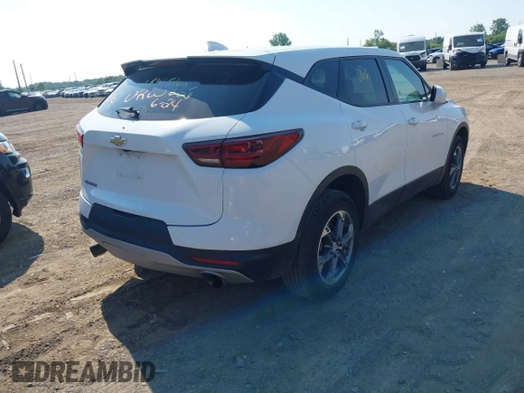 2023 Chevrolet Blazer LT with VIN 3GNKBCR41PS232255, listed as a IAAI auction lot 42649644 with 44,834 mi miles and . Bid and sale history available at DreamBid. Image 4.