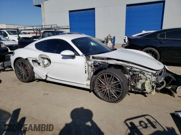 2017 Porsche Cayman S with VIN WP0AB2A81HS285810, listed as a Copart auction lot 39980703 with 49,974 mi miles and . Bid and sale history available at DreamBid. Image 4.