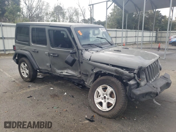 2022 Jeep Wrangler Unlimited Willys with VIN 1C4HJXDN2NW251007, listed as a Copart auction lot 44691165 with Not Provided miles and Salvage Title. Bid and sale history available at DreamBid. Image 4.