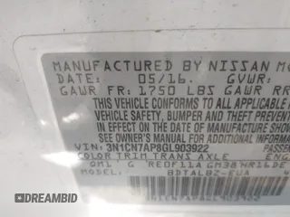 2016 Nissan Versa SV z VIN 3N1CN7AP8GL903922, wystawiony jako IAAI lot #41765631 z przebiegiem 144 113 mil mil oraz . Historia ofert i sprzedaży dostępna na DreamBid. Obrazek 9.