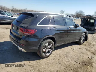 2022 Mercedes-Benz GLC 300 with VIN W1N0G8EB9NV367082, listed as a Copart auction lot 48414465 with 55,140 mi miles and Salvage Title. Bid and sale history available at DreamBid. Image 3.