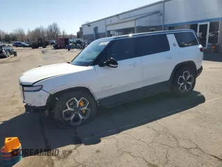 2023 Rivian R1S Adventure z VIN 7PDSGABA6PN023174, wystawiony jako Copart lot #50310655 z przebiegiem Nie podano mil oraz Szkoda całkowita • Salvage title. Historia ofert i sprzedaży dostępna na DreamBid. Obrazek 1.