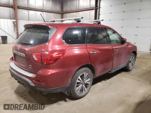 2017 Nissan Pathfinder Platinum with VIN 5N1DR2MM2HC612061, listed as a Copart auction lot 58621965 with 116,349 mi miles and Salvage title. Bid and sale history available at DreamBid. Image 3.