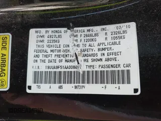 2010 Acura TL Technology z VIN 19UUA9F51AA008420, wystawiony jako IAAI lot #42227010 z przebiegiem 206 808 mil mil oraz . Historia ofert i sprzedaży dostępna na DreamBid. Obrazek 9.