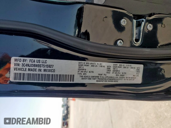 2025 Jeep Compass Latitude z VIN 3C4NJDBN9ST515927, wystawiony jako Copart lot #50828755 z przebiegiem 11 454 mil mil oraz Szkoda całkowita • Salvage title. Historia ofert i sprzedaży dostępna na DreamBid. Obrazek 13.