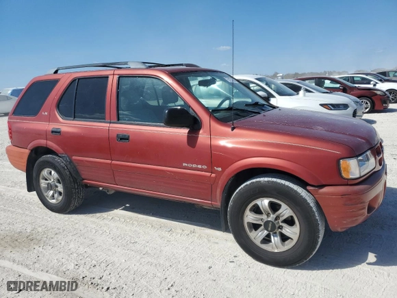 2001 Isuzu Rodeo S with VIN 4S2CK58W414317422, listed as a Copart auction lot 75123154 with 0 mi miles and Salvage Title. Bid and sale history available at carsss.com. Image 4.