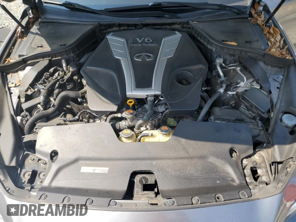 2018 Infiniti Q50 Luxe with VIN JN1EV7AR8JM443555, listed as a Copart auction lot 59691455 with 65,615 mi miles and Salvage title. Bid and sale history available at DreamBid. Image 11.