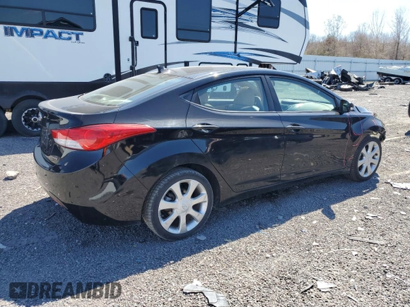 2011 Hyundai Elantra GLS with VIN 5NPDH4AE9BH052356, listed as a Copart auction lot 53126695 with 79,601 mi miles and Clean Title. Bid and sale history available at carsss.com. Image 3.