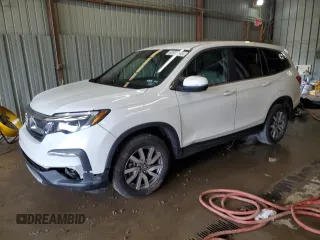 2021 Honda Pilot EX z VIN 5FNYF5H32MB012302, wystawiony jako Copart lot #55922145 z przebiegiem 49 292 mil mil oraz Szkoda całkowita • Salvage title. Historia ofert i sprzedaży dostępna na DreamBid. Obrazek 1.