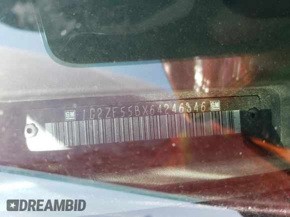 2006 Pontiac G6 with VIN 1G2ZF55BX64246346, listed as a Copart auction lot 53459645 with 184,888 mi miles and Clean title. Bid and sale history available at DreamBid. Image 12.