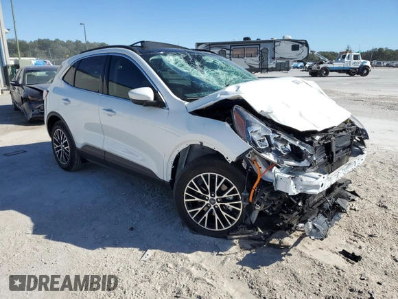 2022 Ford Escape Titanium Plug-In Hybrid with VIN 1FMCU0LZ2NUB80380, listed as a Copart auction lot 80961924 with 7,858 mi miles and Salvage title. Bid and sale history available at DreamBid. Image 4.