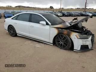 2020 Audi A8 L with VIN WAU8EAF83LN005169, listed as a Copart auction lot 46799864 with 0 mi miles and Salvage Title. Bid and sale history available at carsss.com. Image 4.