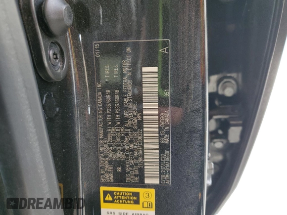 2015 Lexus RX 350 with VIN 2T2BK1BA4FC306322, listed as a Copart auction lot 53113505 with 93,072 mi miles and Salvage Title. Bid and sale history available at DreamBid. Image 14.