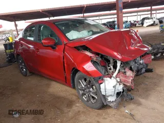 2019 Toyota Yaris Sedan L with VIN 3MYDLBYV7KY523076, listed as a IAAI auction lot 41776986 with 105,397 mi miles. Bid and sale history available at carsss.com. Image 1.