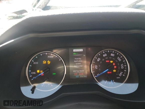 2022 Toyota RAV4 Hybrid XLE Premium with VIN 4T3B6RFV8NU102695, listed as a Copart auction lot 49876815 with 35,614 mi miles and Salvage title. Bid and sale history available at DreamBid. Image 9.
