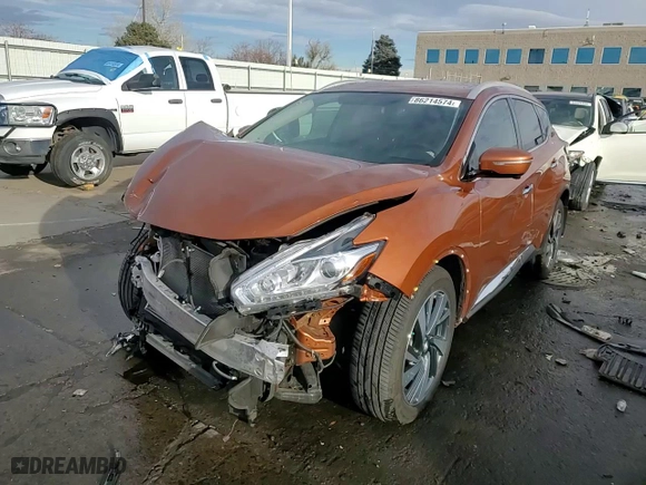 2015 Nissan Murano SV with VIN 5N1AZ2MGXFN279574, listed as a Copart auction lot 86214574 with 73,847 mi miles and Salvage Title. Bid and sale history available at carsss.com. Image 15.