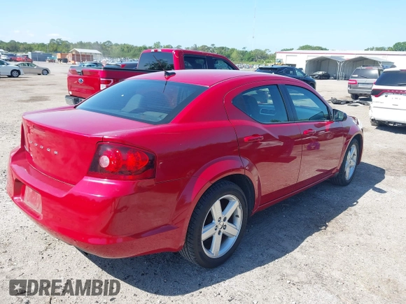 2013 Dodge Avenger SE with VIN 1C3CDZAB6DN626235, listed as a IAAI auction lot 42009562 with 160,910 mi miles and . Bid and sale history available at DreamBid. Image 4.