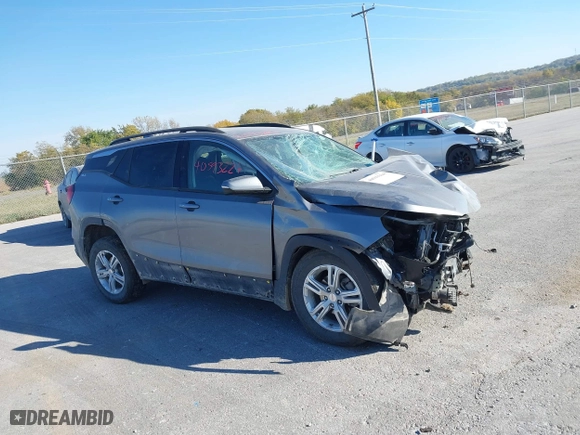 2020 GMC Terrain SLE with VIN 3GKALMEV4LL279388, listed as a IAAI auction lot 40593224 with 66,147 mi miles. Bid and sale history available at carsss.com. Image 1.
