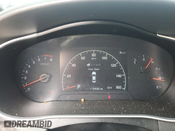 2015 Kia Cadenza Premium with VIN KNALN4D76F5185046, listed as a Copart auction lot 76147324 with 115,402 mi miles and Salvage Title. Bid and sale history available at carsss.com. Image 9.