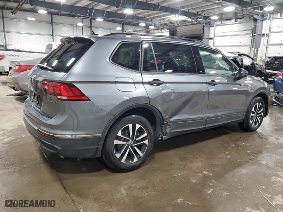 2022 Volkswagen Tiguan S with VIN 3VV0B7AX3NM116958, listed as a Copart auction lot 83080384 with 26,828 mi miles and Salvage Title. Bid and sale history available at carsss.com. Image 3.