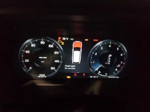 2018 Volvo V90 with VIN YV4A22NL8J1021670, listed as a Copart auction lot 36056013 with 63,342 mi miles and . Bid and sale history available at DreamBid. Image 9.