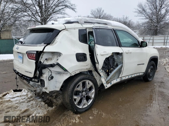 2021 Jeep Compass Limited with VIN 3C4NJCCB8MT531294, listed as a Copart auction lot 44973825 with 127,566 mi miles and Salvage Title. Bid and sale history available at carsss.com. Image 3.