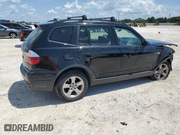2007 BMW X3 3.0si with VIN WBXPC93447WF15699, listed as a Copart auction lot 66615254 with 105,166 mi miles and Salvage Title. Bid and sale history available at DreamBid. Image 3.