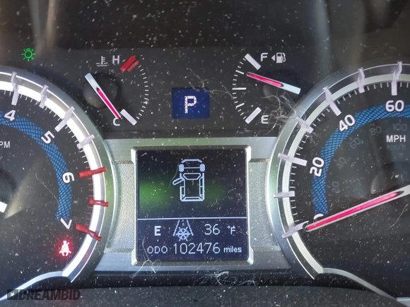 2019 Toyota 4Runner SR5 with VIN JTEBU5JR2K5641997, listed as a IAAI auction lot 41282350 with 102,476 mi miles. Bid and sale history available at carsss.com. Image 7.