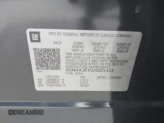 2018 Chevrolet Equinox LT with VIN 2GNAXJEV3J6321413, listed as a IAAI auction lot 42215963 with 182,575 mi miles and . Bid and sale history available at DreamBid. Image 9.