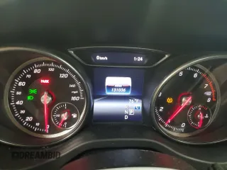 2018 Mercedes-Benz CLA 250 with VIN WDDSJ4GB4JN657124, listed as a Copart auction lot 58735945 with 131,036 mi miles and Salvage title. Bid and sale history available at DreamBid. Image 9.
