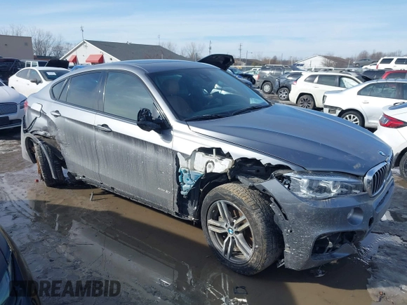 2018 BMW X6 xDrive50i with VIN 5UXKU6C50J0W39146, listed as a IAAI auction lot 41652073 with 108,258 mi miles. Bid and sale history available at carsss.com. Image 1.