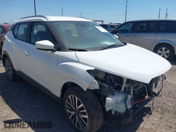 2023 Nissan Kicks SV with VIN 3N1CP5CV6PL481238, listed as a IAAI auction lot 42014768 with 28,555 mi miles and . Bid and sale history available at DreamBid. Image 1.