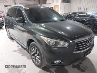 2013 Infiniti JX35 with VIN 5N1AL0MM6DC316950, listed as a IAAI auction lot 42156840 with 176,055 mi miles. Bid and sale history available at carsss.com. Image 1.