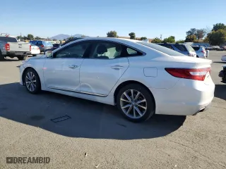 2015 Hyundai Azera with VIN KMHFG4JG9FA483222, listed as a Copart auction lot 76129724 with 49,856 mi miles and Salvage Title. Bid and sale history available at carsss.com. Image 2.