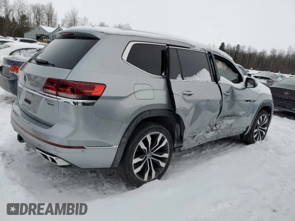 2021 Volkswagen Atlas SEL Premium R-Line with VIN 1V2FR2CA4MC543032, listed as a Copart auction lot 43999525 with 98,045 mi miles and Clean title. Bid and sale history available at DreamBid. Image 3.