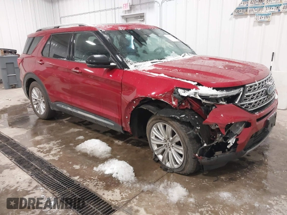 2020 Ford Explorer Limited with VIN 1FMSK8FH0LGA16236, listed as a IAAI auction lot 41915471 with 58,846 mi miles. Bid and sale history available at carsss.com. Image 1.
